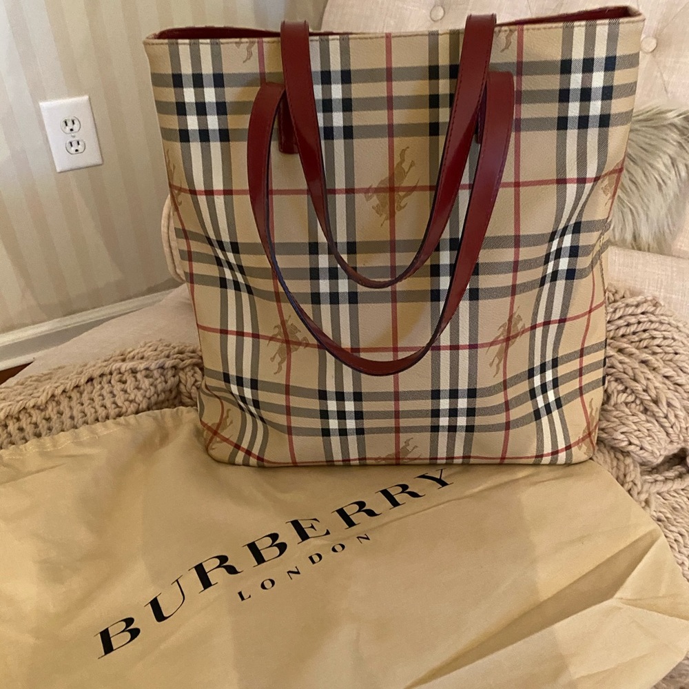 Burberry Large Haymarket Check Tote